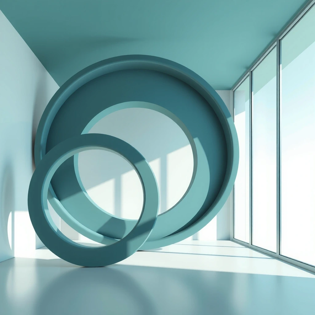 Abstract geometric connection symbol